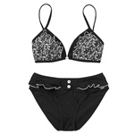 Abecita American Pinup Bikini w/flounce. Bikinioverdel uden bøjle med en sød matchende bikinitrusse. 

