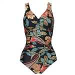 Abecita Black Forest Kanters Swimsuit. Klassisk badedragt, skåret under barmen, hvilket giver en flot effekt. Smukt paisleymønster og med lommer...